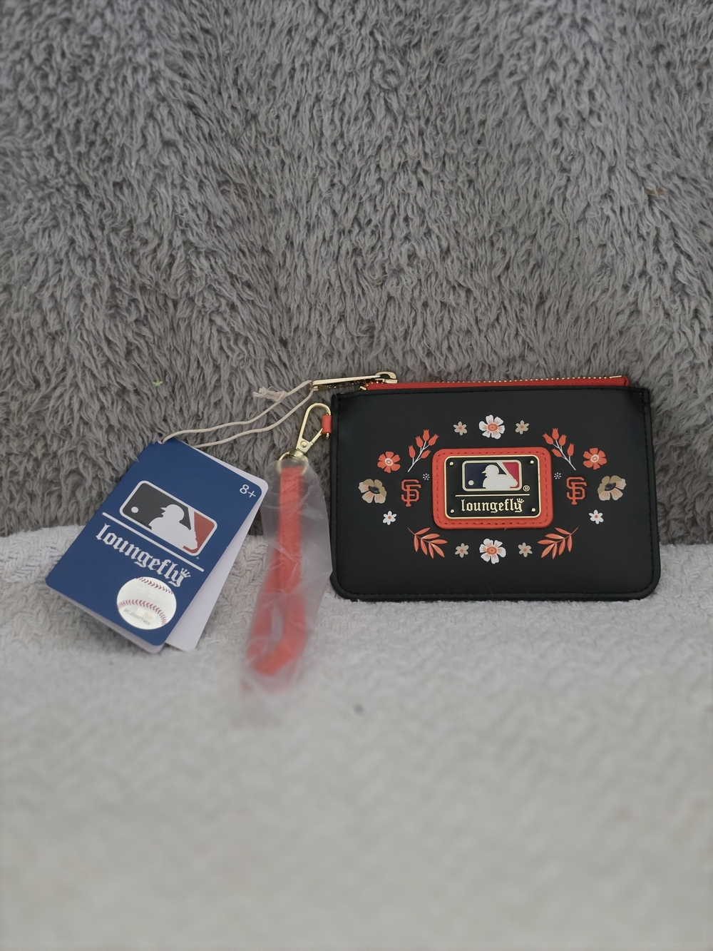 Loungefly San Francisco Giants Floral Zip Wallet - Black & Orange
